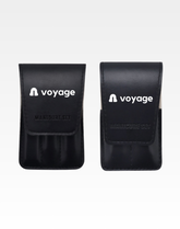 Nethers Voyage 6 In 1 (with Scissors / Tweezer) Standard Stainless Steel Manicure / Nail Clipper Set With Soft Faux Leather Carrier Case - Black